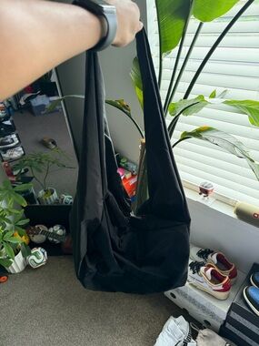 Black Nylon Sling Bag